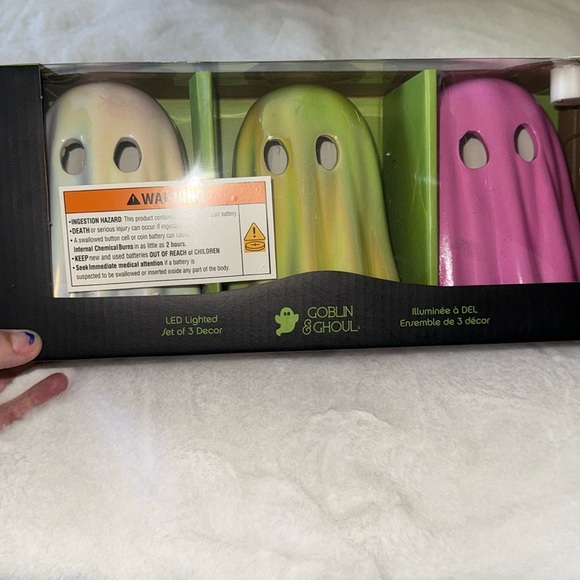 ✨NEW👻Goblin and Ghoul Halloween Ghosts LED Trio Decor👻 - Picture 1 of 6